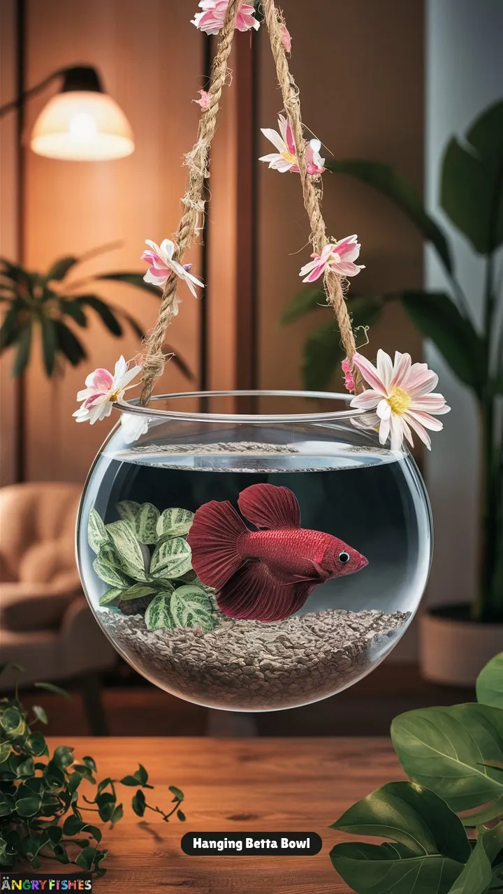 hanging bowl type setup for betta fish